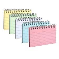 the best 5 Packs Index Cards Record Cards Study Cards for Revision Note Cards with Ring Binder for Office School Learning
